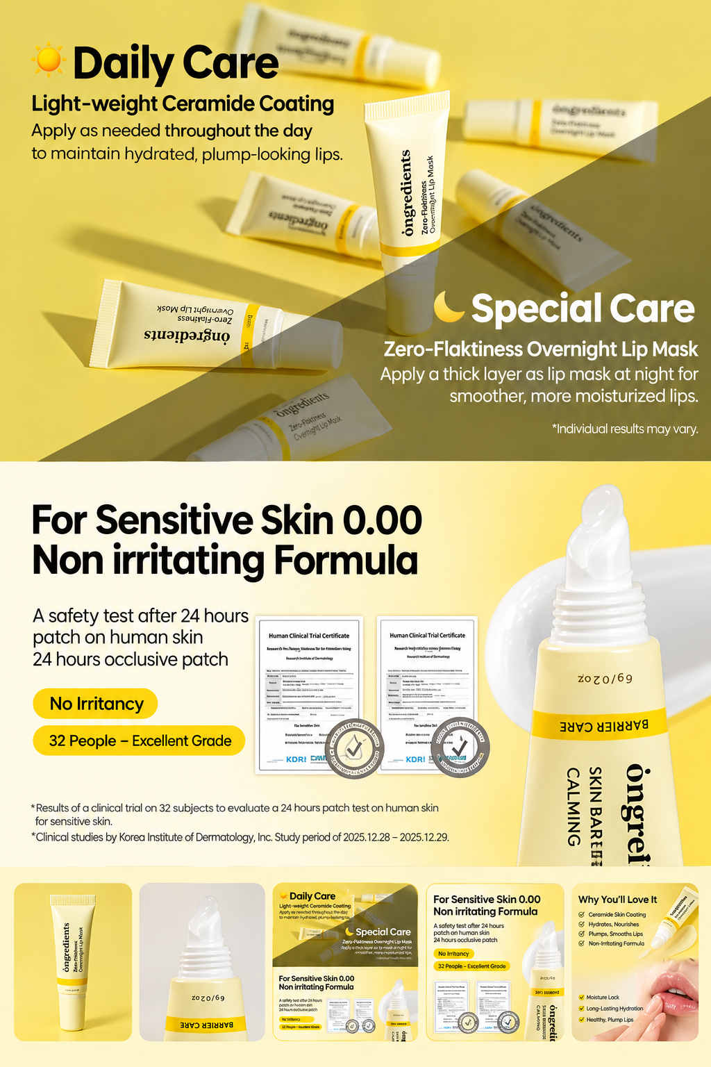 Ongredients - Skin Barrier Calming Lip Essence - 6g