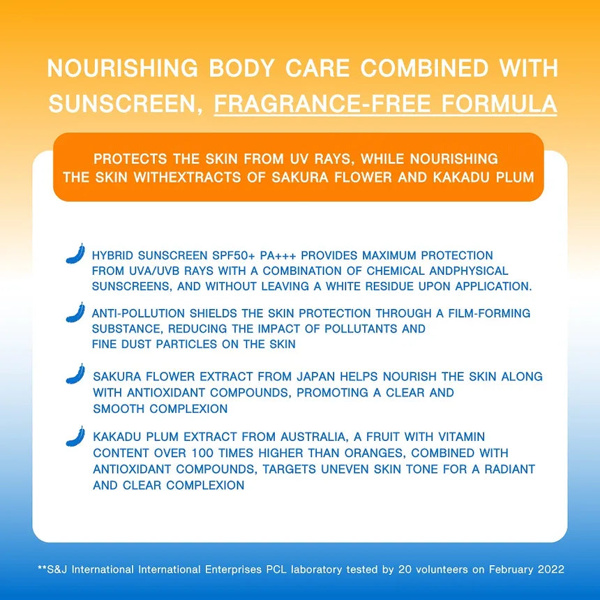 MizuMi - UV Bright Body Serum Fragrance Free Sunscreen SPF 50+ PA++++