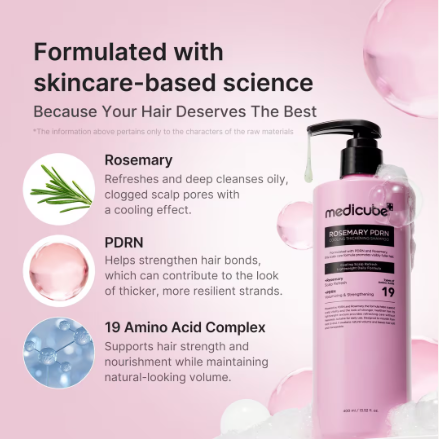 Medicube Rosemary PDRN Cooling Thickening Shampoo 400 ml (13.52 fl oz)