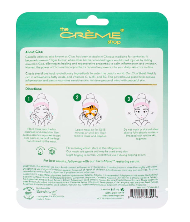 The Crème Shop - Cica-Mend Tiger Face Mask