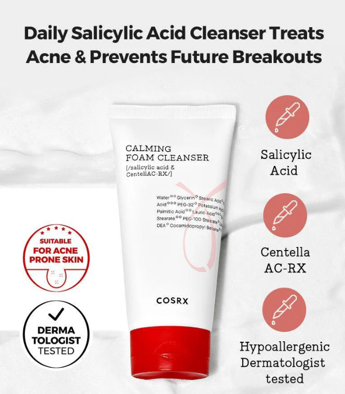 COSRX AC Collection Calming Foam Cleanser 150 ml (5.07 fl oz)