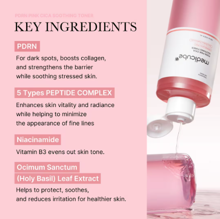 Medicube PDRN Pink Cica Soothing Toner 250 ml (8.45 fl oz)