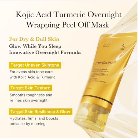Medicube Kojic Acid Turmeric Night Wrapping Face Mask - 2.53 fl oz