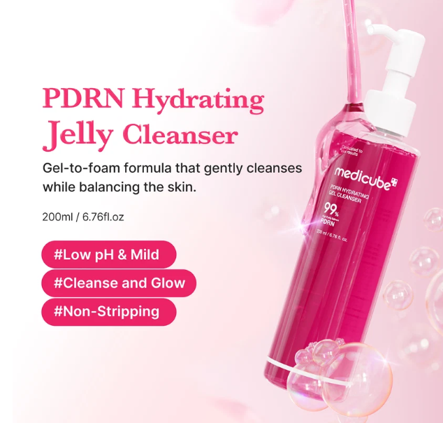 Medicube PDRN Hydrating Gel Cleanser 200 ml (6.76 fl oz)