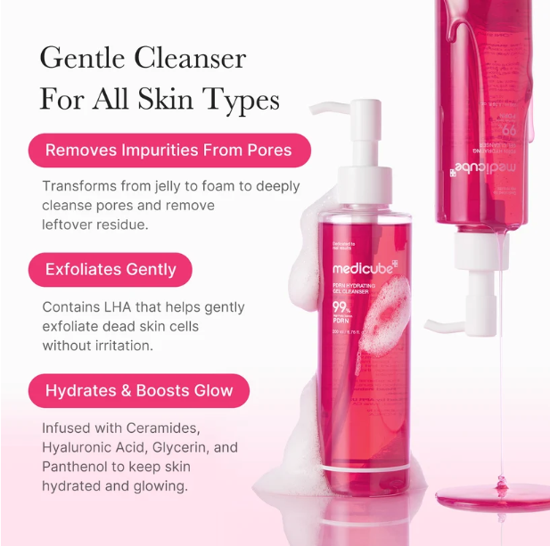 Medicube PDRN Hydrating Gel Cleanser 200 ml (6.76 fl oz)