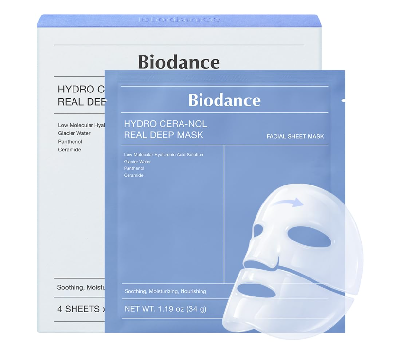 BIODANCE Hydro Cera-Nol Real Deep Mask, Hydrating Overnight Hydrogel (1) Face Mask